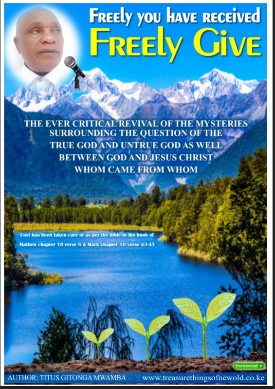 Freely You Have Received, Freely Give cover